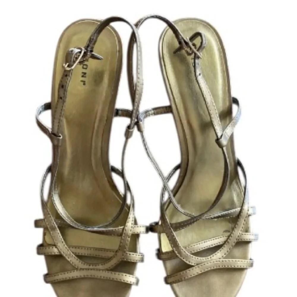 FIONI Gold Evening party cocktail Strappy Heels size 7 - Picture 8 of 8